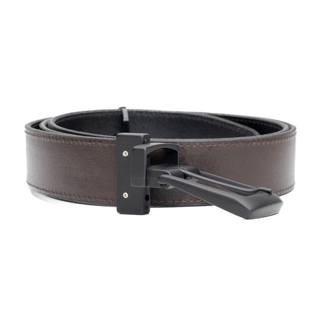 Cinturon en piel doble vista marrón/negro | CT021