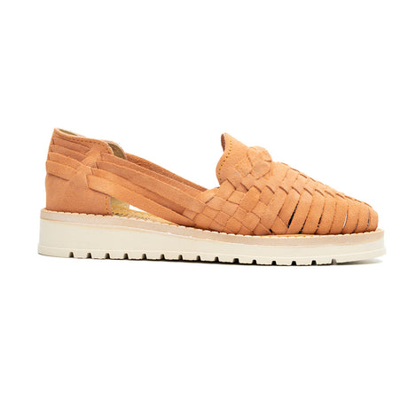 Huarache Coco para dama hecho en piel gamuza color salmón | GL303