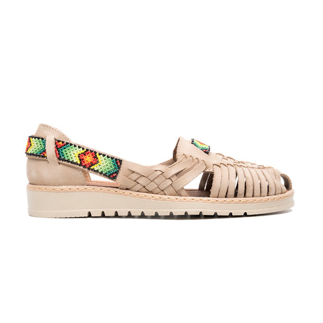 Huarache Nayarit dama hecho piel nobuck arena | GL308