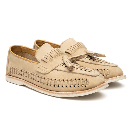Huarache en piel nobuck color arena | MD002