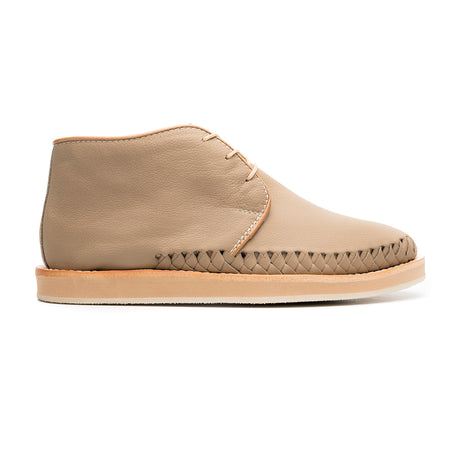 Botin Jalisco hecho en piel floater color marfil | BN003