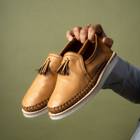 Huarache tipo mocasin color camel | PM013 - LIMITADO