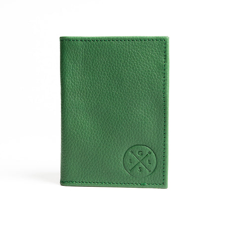 Tarjetero hecho en piel color verde | BT026