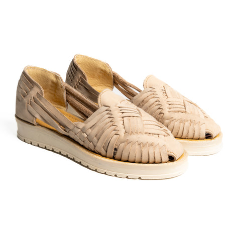 Huarache Coco en piel tipo nobuck color arenal | GL308