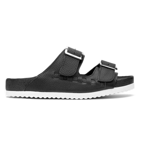 Sandalia Maya para dama hecha en piel color negro | SH001