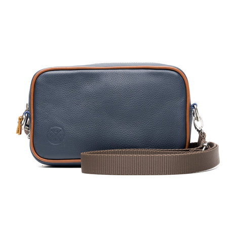 Crossbody Valentin piel azul/miel | GBA05