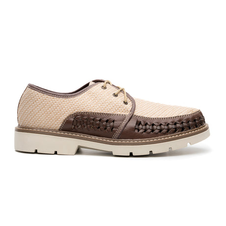Huarache Tulum Chunky en yute y piel en color chocolate | GL900