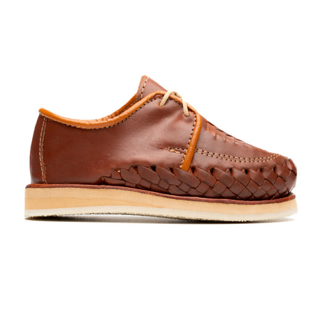 Huarache Chentito para niño hecho en piel color chedron | KD105