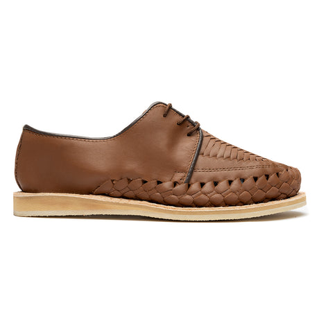 Huarache Vicente de dama hecho en piel color cafe | GL109