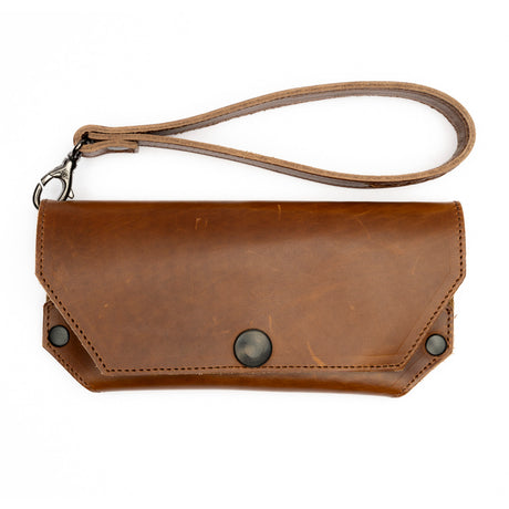 Estuche de piel para lentes en color cafe | ET001