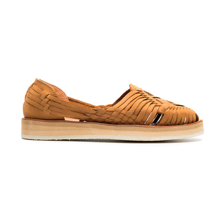 Huarache Rombos para dama en piel nobuck color papaya | GL305