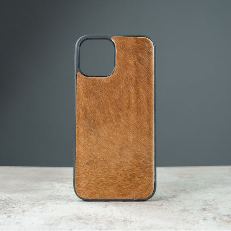 Funda para IPhone en piel de vaca color cafe | CSG04