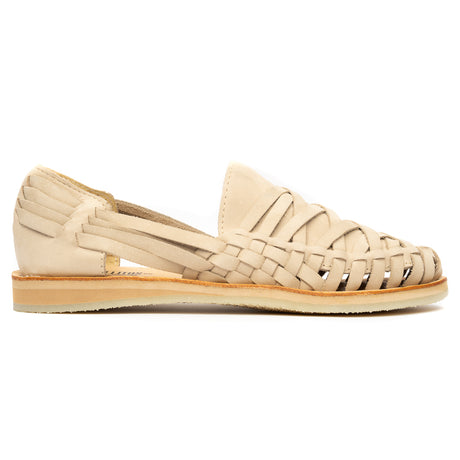 Huarache Frida para dama hecho en piel color arena | GL203
