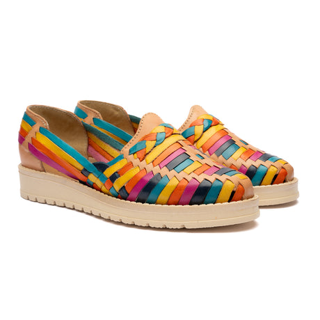 Huarache para dama hecho en piel de colores | GL305
