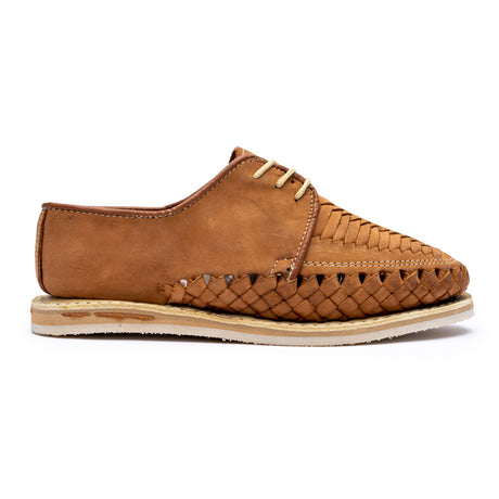 Huarache Vicente de dama hecho en piel color camel | GL100