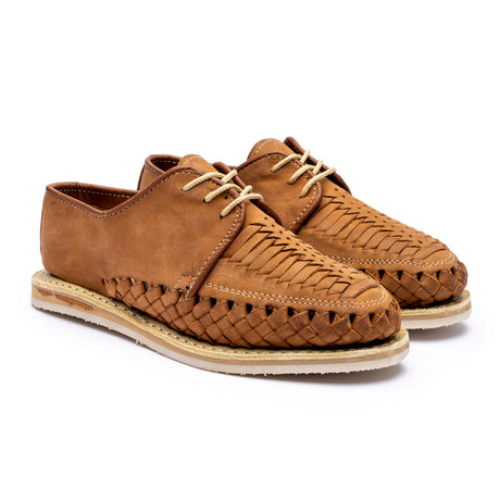 Huarache Vicente de caballero hecho en piel color camel | GL100