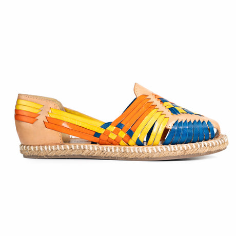 Huarache de dama tejido hecho en piel de colores | GL402