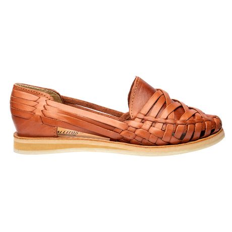Huarache Frida hecho en piel color cafe | GL206