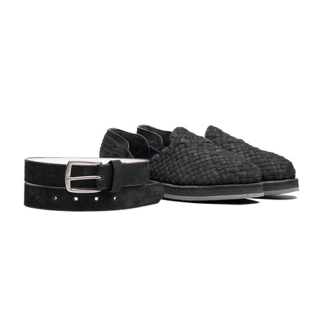 Gallopack Emiliano negro nobuck | Calzado unisex complementado con cinturón