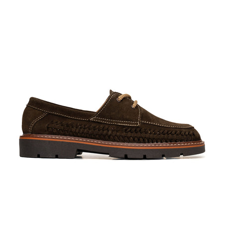 Huarache Mérida agujetas en piel gamuza | MD024