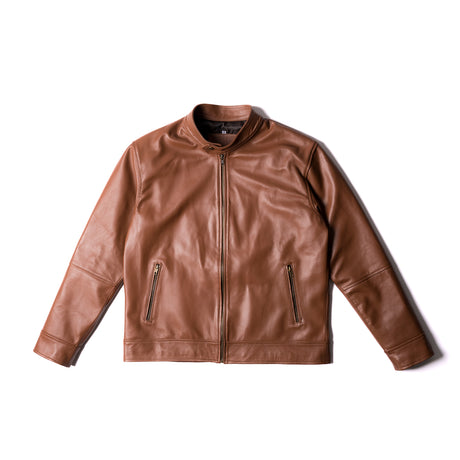 Chaqueta en piel color miel | SC010