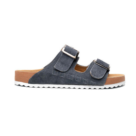 Sandalia Maya en piel gamuza gris | SH022