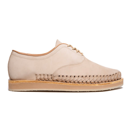 Huarache Víctor hecho en piel color hueso con motita | PM011 - LIMITADO