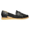 Huarache Frida para dama hecho en piel color negro | GL204