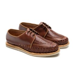Alternative view of Huarache Vicente de caballero hecho en piel color chedron | GL105