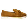 Huarache Agustin hecho en piel gamuza color cafe | PM007