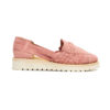 Huarache Coco para dama hecho en piel gamuza rosa | GL302