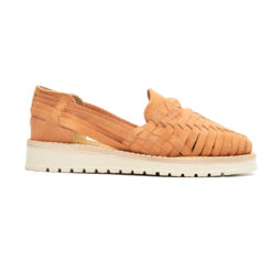Huarache Coco para dama hecho en piel gamuza color salmón | GL303