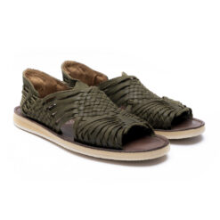 Alternative view of Huarache hecho en piel nobuck color verde olivo | PC002 - LIMITADO