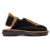 Huarache San Miguel hecho de piel y nylon color negro y latte | SS002 - LIMITADO
