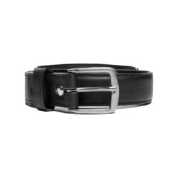 Alternative view of Cinturon negro en piel | CT002