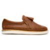 Huarache Porfirio hecho en piel color cafe con motita | PM001