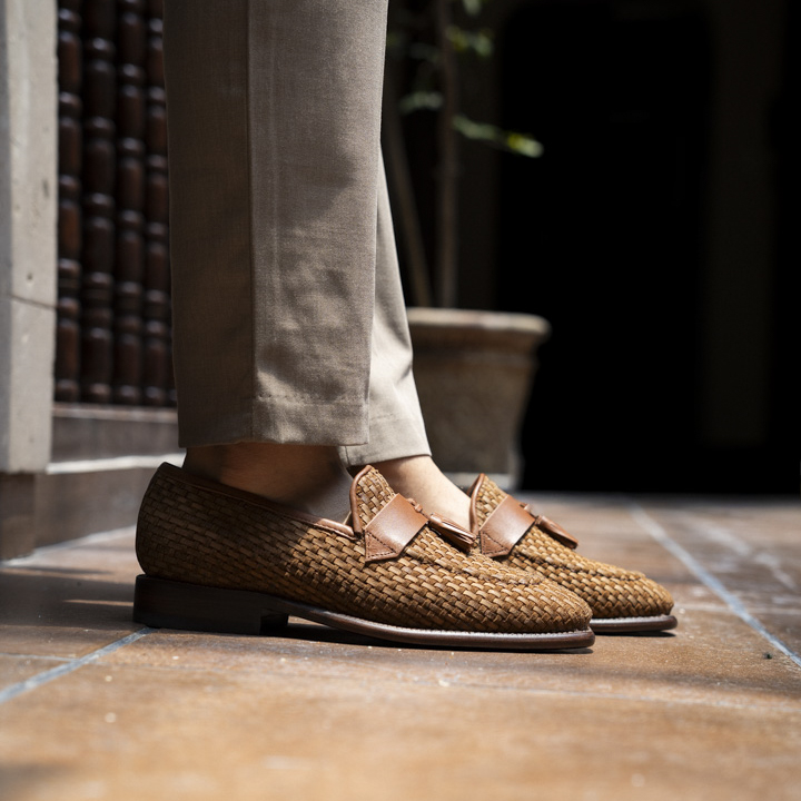 Zapato Loafer en piel tipo petatillo gamuza cafe | AC105 - Imagen 11