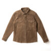 Sobrecamisa en piel de gamuza color nuez | SC004