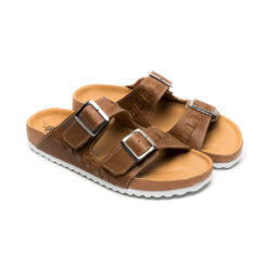Alternative view of Sandalia Maya en piel premium color arenal | SH003