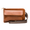 Crossbody Leonardo color miel grabado coco | GB029