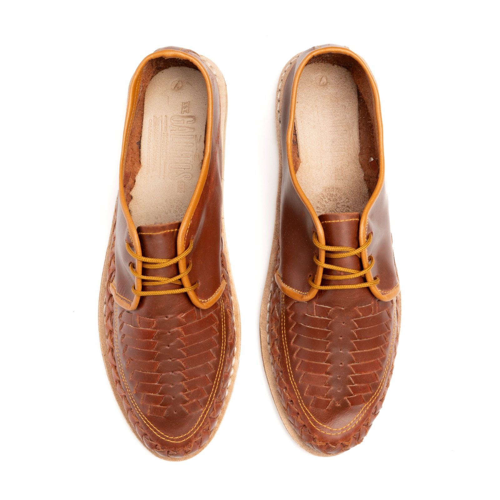 Huarache Vicente unisex hecho en piel color chedron | GL115 - Imagen 3
