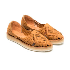 Alternative view of Huarache Rombos para dama en piel nobuck color papaya | GL305