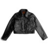 Chaqueta de dama en piel napa color negro | SC011