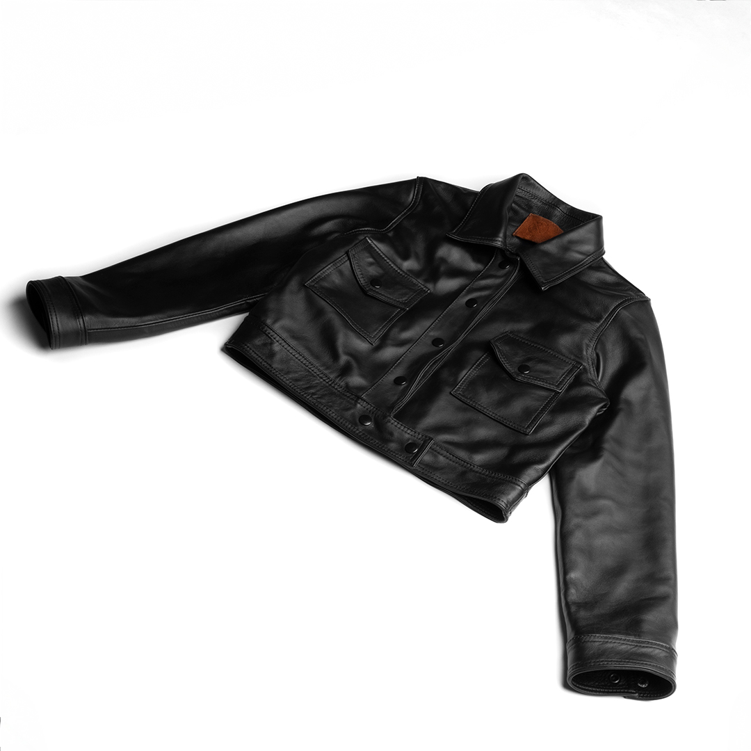 Chaqueta de dama en piel napa color negro | SC011 - Imagen 2
