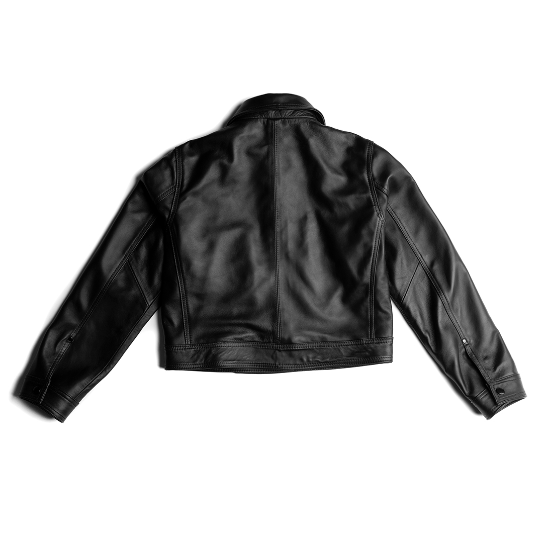 Chaqueta de dama en piel napa color negro | SC011 - Imagen 6