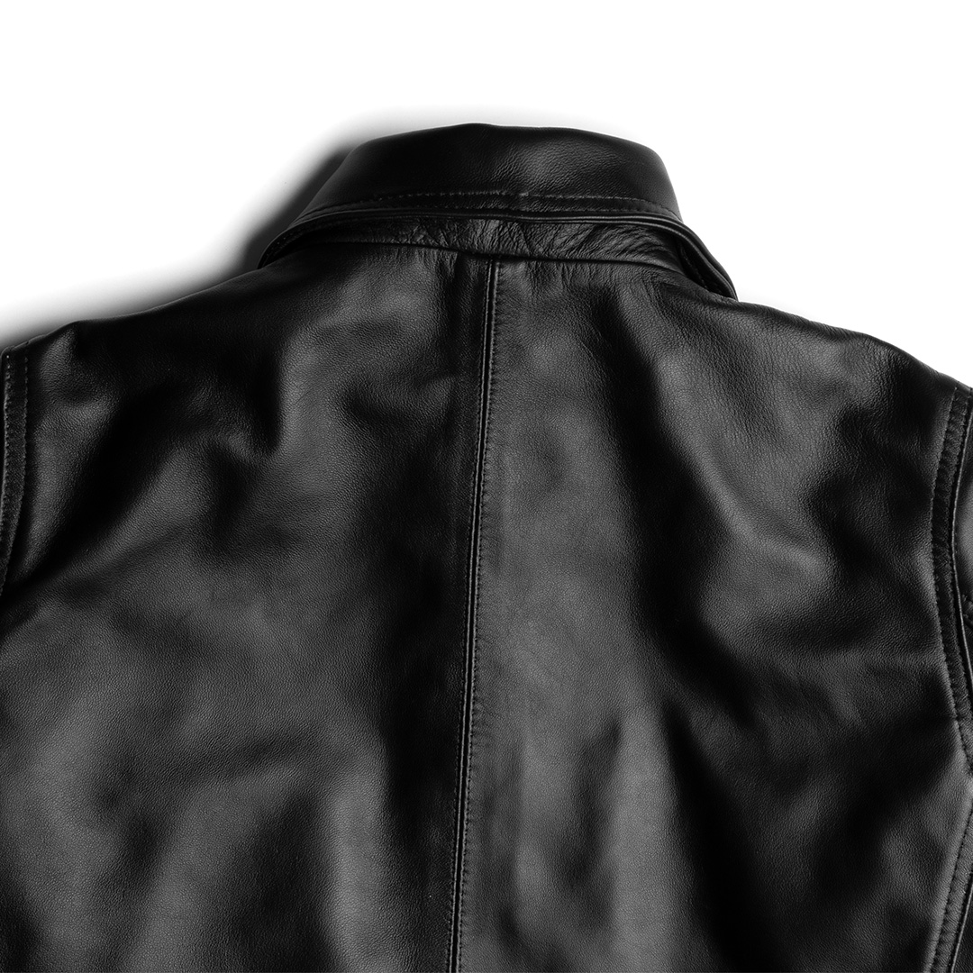 Chaqueta de dama en piel napa color negro | SC011 - Imagen 7