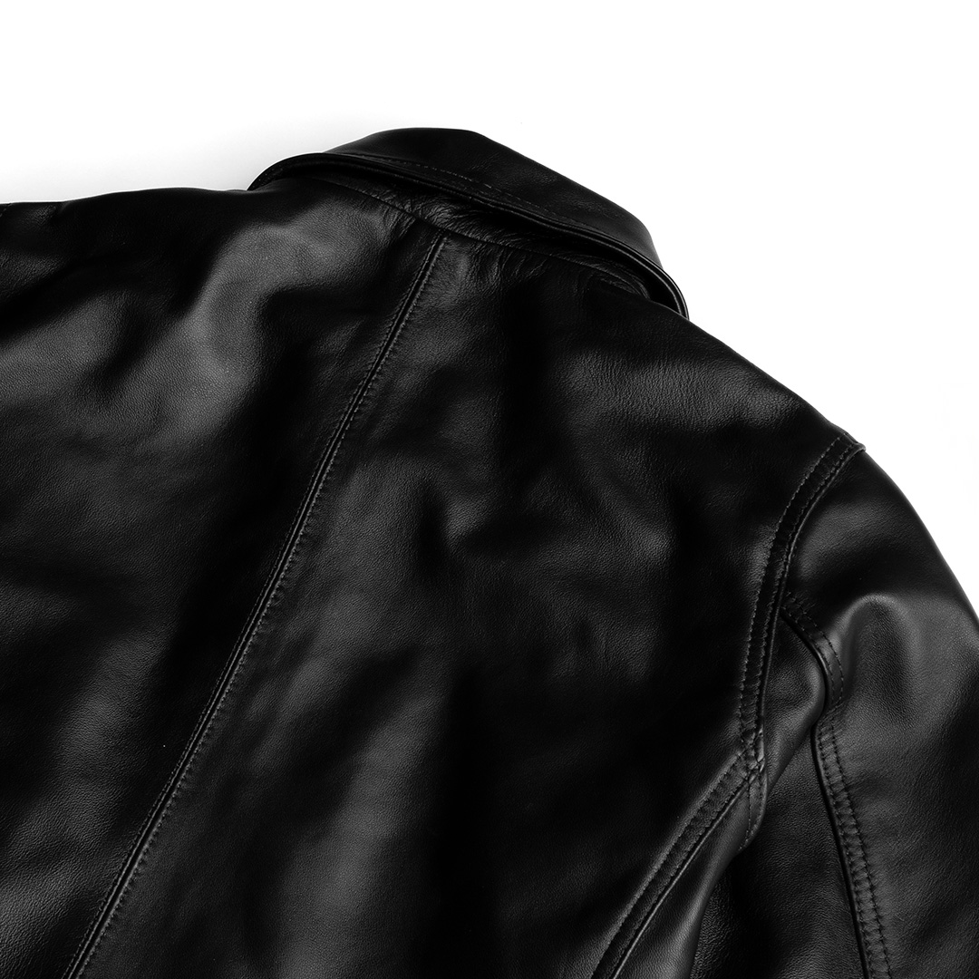 Chaqueta de dama en piel napa color negro | SC011 - Imagen 8