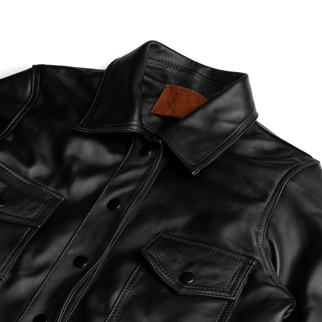 Chaqueta de dama en piel napa color negro | SC011 - Imagen 3