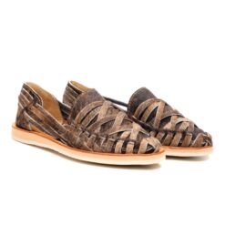 Alternative view of Huarache Frida para dama hecho en piel pelo de vaca atigrado | GL207