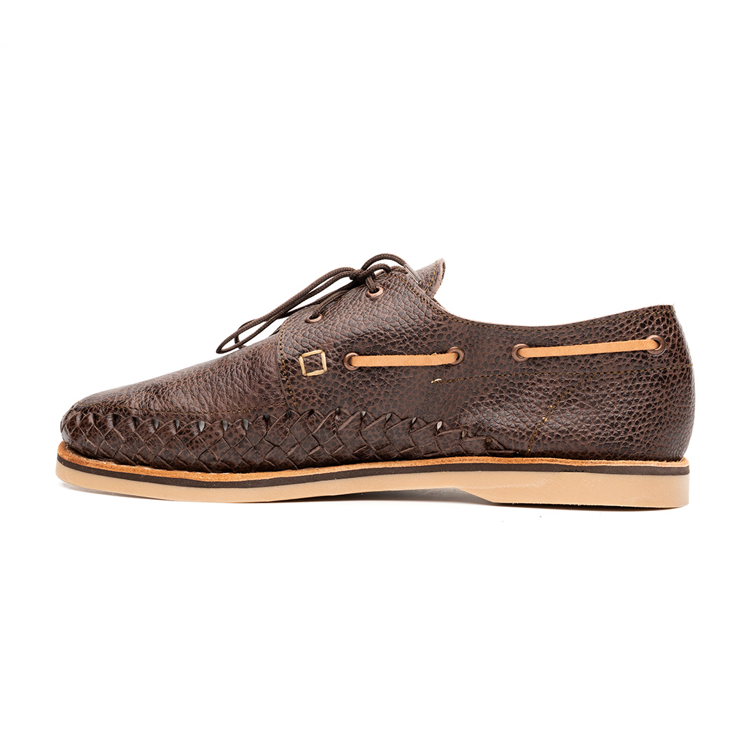 Huarache Allende hecho en piel floter cafe | MR008 - Imagen 3
